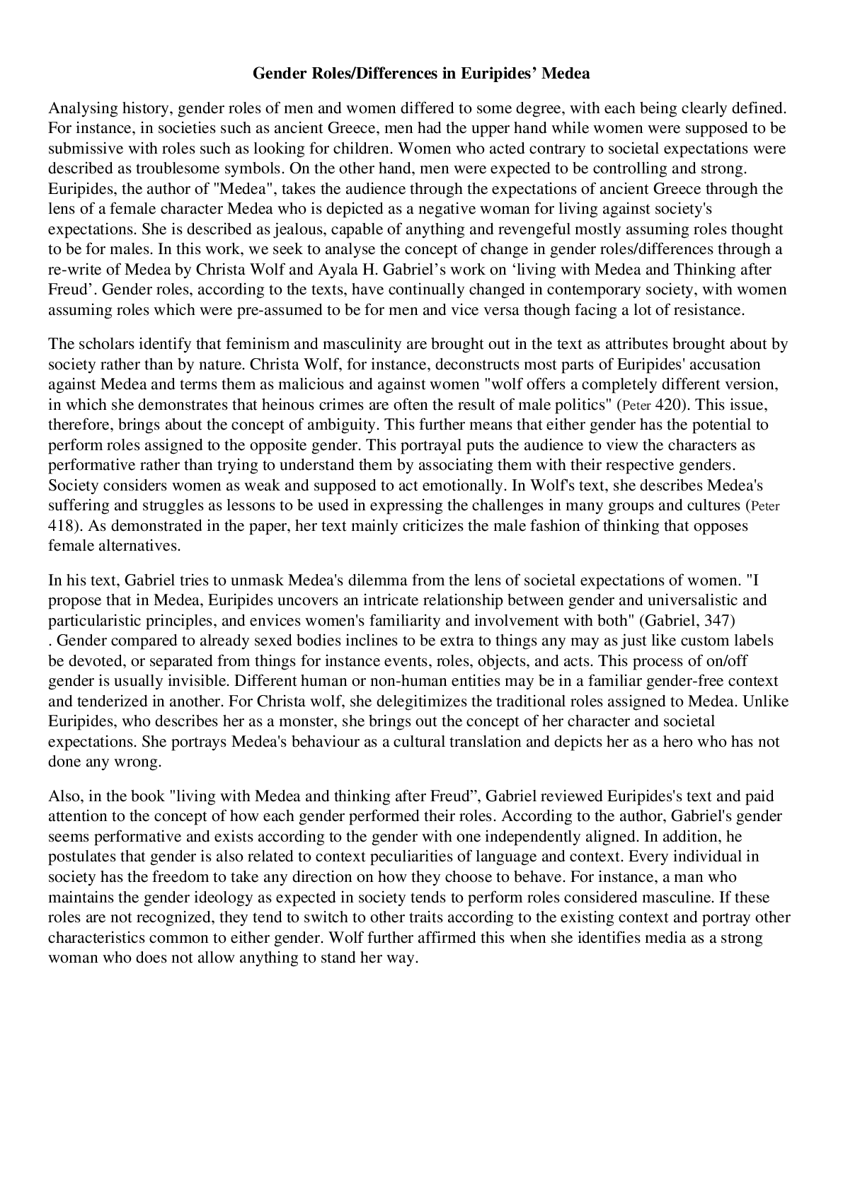 Preview image for Gender Roles/Differences in Euripides’ Medea